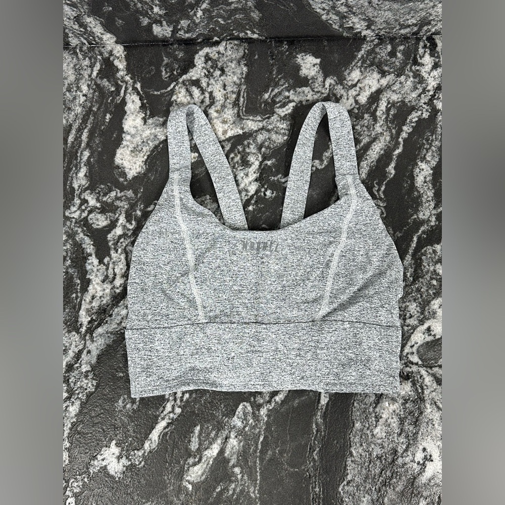 NOBULL Longline Sports Bra | Size Medium | Heather Gray